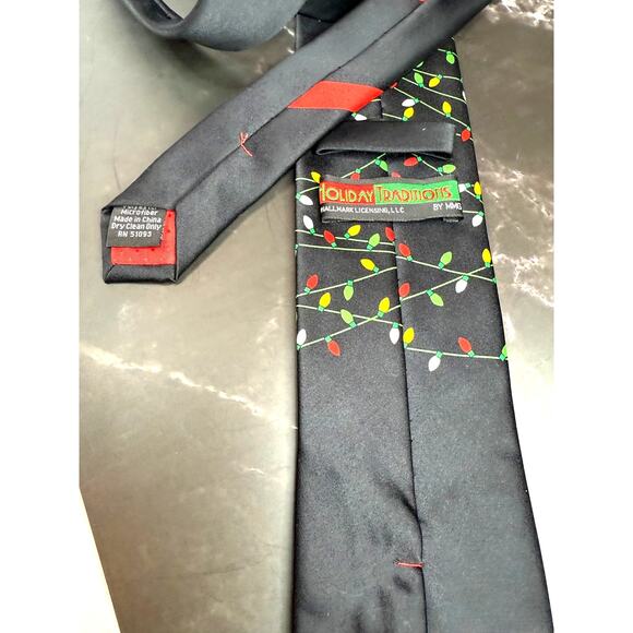 Hallmark Greetings Holiday Tie Reindeer Antler Christmas Tree 100% Polyester - Picture 3 of 4